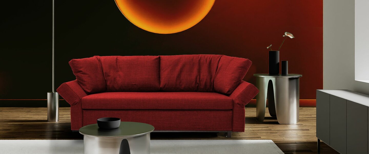 Signet Nick Sofa mit Eckrückenkissen