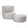 KFF Gaia Divano Lounge Sessel Piccolo mit passendem Hocker