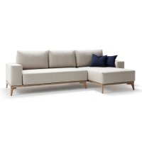 Signet Skagen Ecksofa mit Schlaffunktion und Eiche-Untergestell