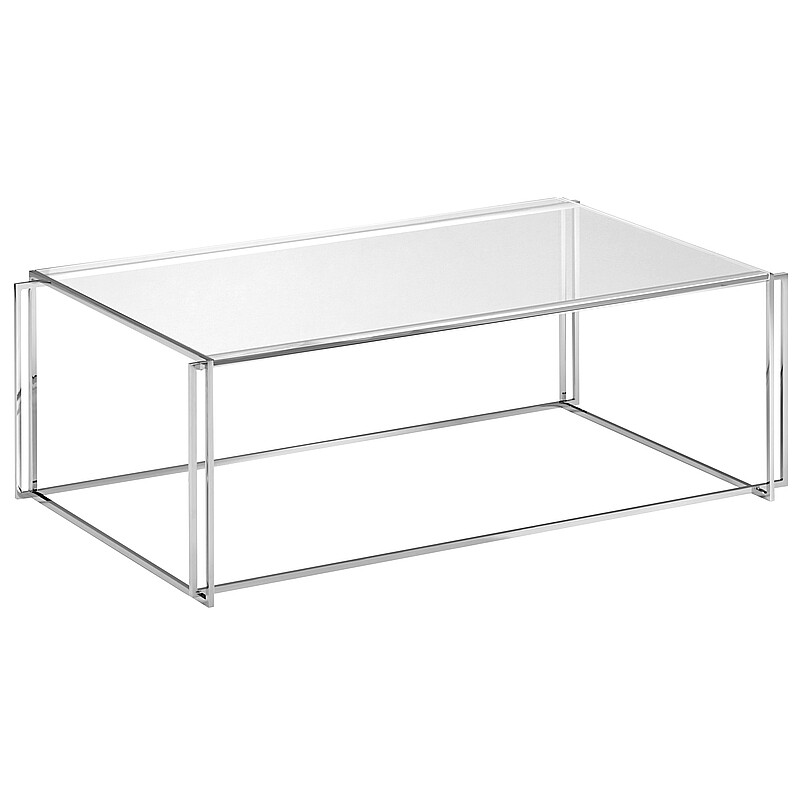 Bacher Minero Couchtisch mit Klarglasplatte