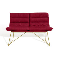KFF Arva Bank 2-sitzig in Stoff Seven scarlet