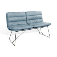 KFF Arva Bank 2-sitzer in Leder Sauvage blue