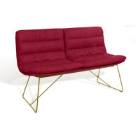 KFF Arva Bank 2-sitzig in Stoff Seven scarlet