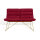 KFF Arva Bank 2-sitzig in Stoff Seven scarlet