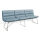 KFF Arva Bank 3,5-sitzig in Leder Sauvage blue