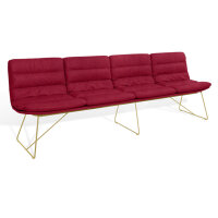 KFF Arva Bank 4-sitzig in Stoff Seven scarlet