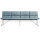 KFF Arva Bank 4-sitzig in Leder Sauvage blue