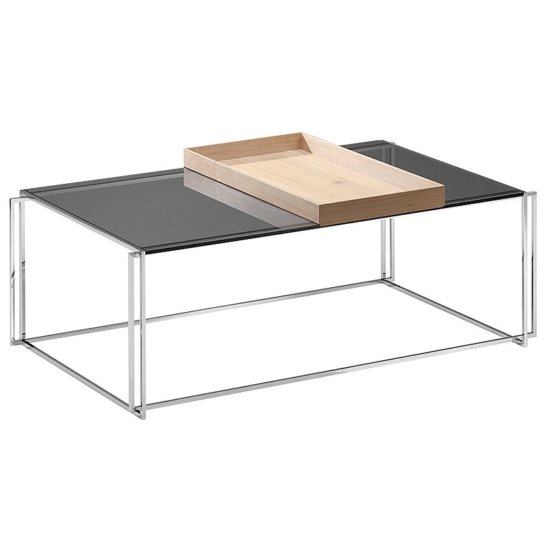 Bacher Minero Couchtisch Glasplatte grigio