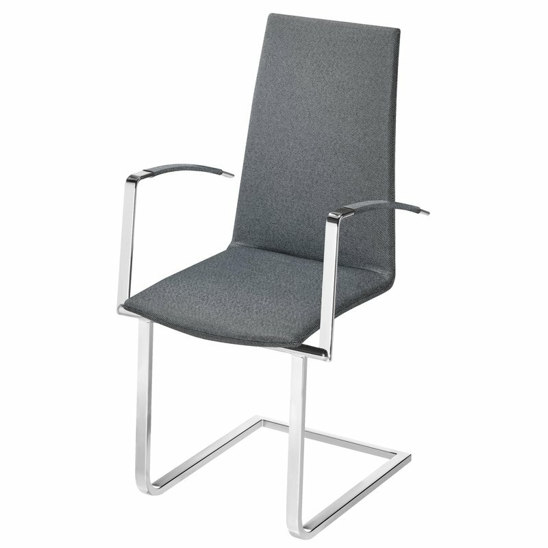 Bacher Kama Armlehnstuhl Freischwinger in Leder