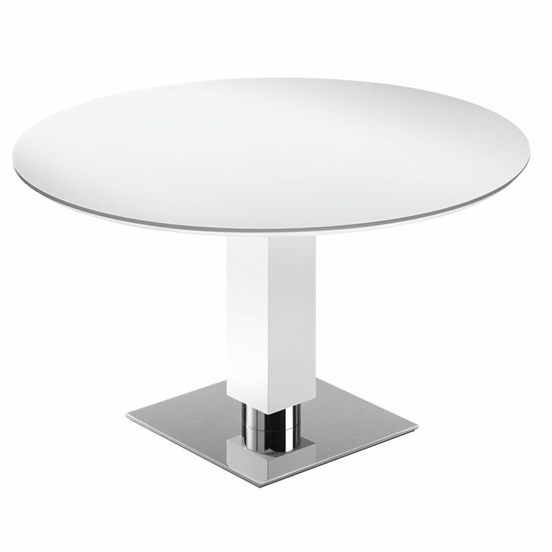 Bacher Todo - Tisch mit Optiwhite Glasplatte - 120 cm rund,