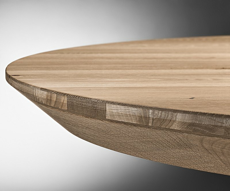 Bacher Todo Auszugstisch Eiche massiv gewachst rund 135 cm - ausziehbar auf 190 cm