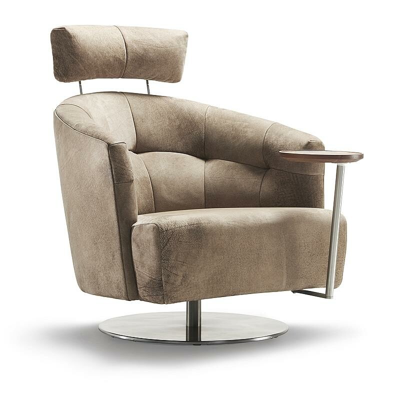 Signet Matheo Sessel niederlehnig in Leder