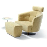 Signet Matheo Hocker (Stoff- oder Lederbbezug wählbar)