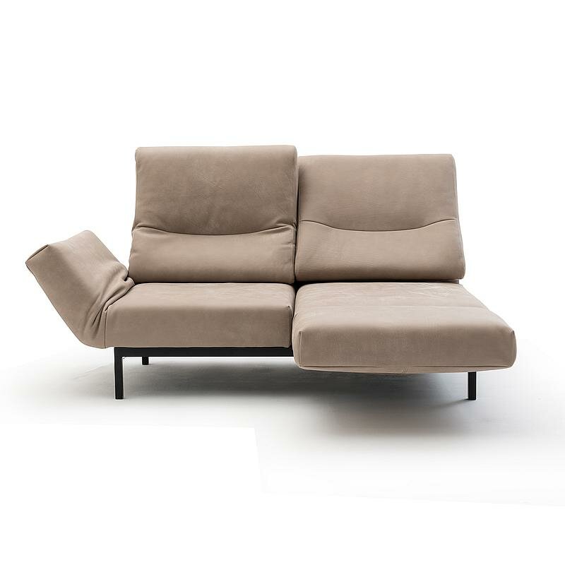 Signet Chimba Ledersofa mit zwei Drehsitzen