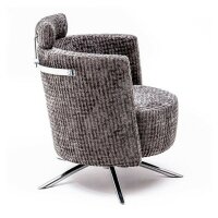 Signet Gazo Clubsessel in Bezug Stoff Monza anthrazit