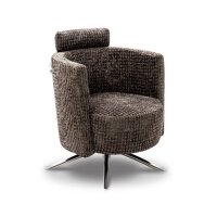 Signet Gazo Clubsessel in Bezug Stoff Monza anthrazit