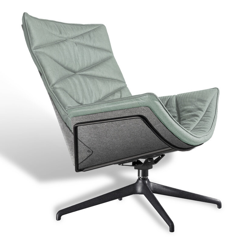 KFF Nest Pure Lounge Sessel Sterngestell SL mit Hocker