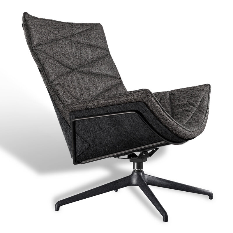 KFF Nest Pure Lounge Sessel 4-Fu&szlig;-Stern-Gestell SL