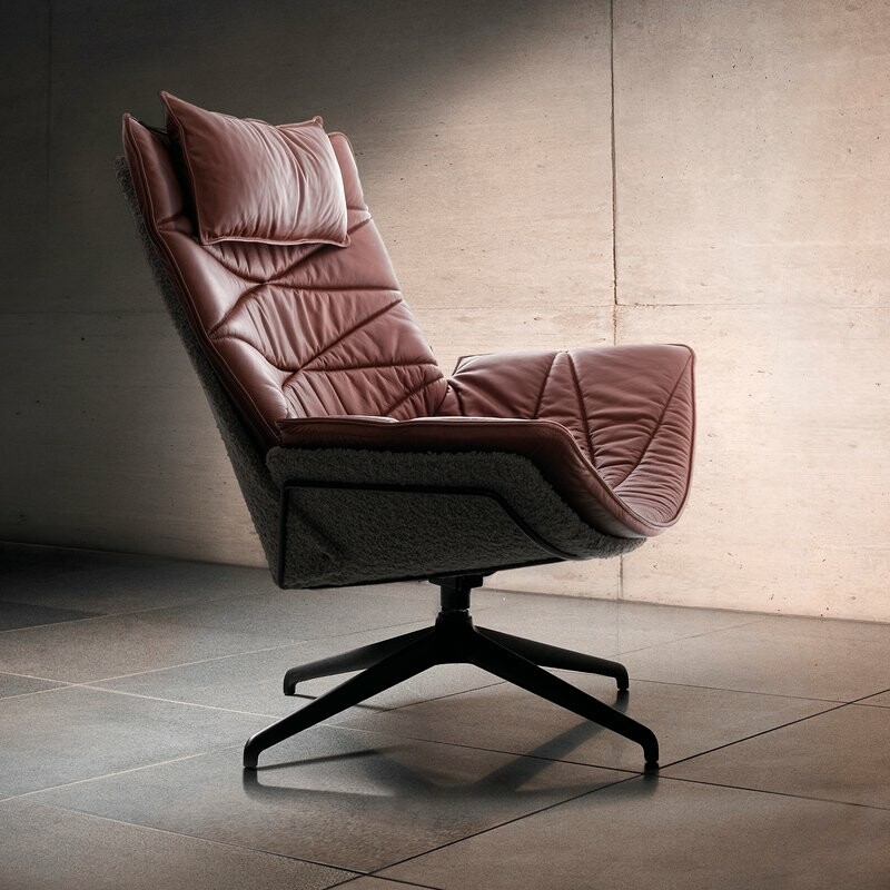 KFF Nest Pure Lounge Sessel 4-Fu&szlig;-Stern-Gestell SL