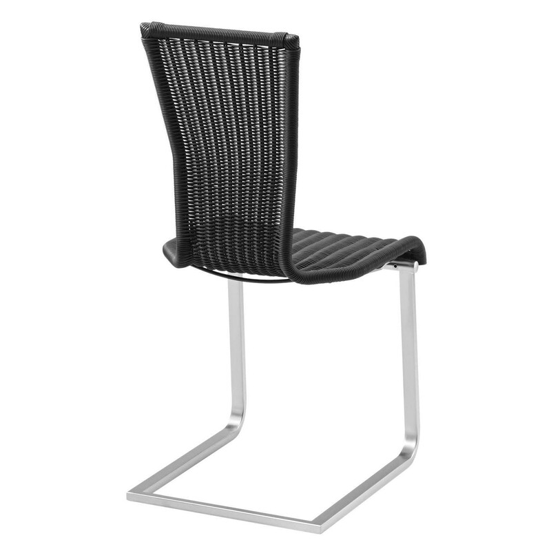Bacher Jimmy Freischwinger Flachstahlgestell Stuhl