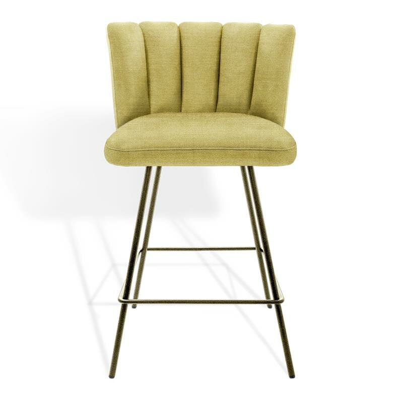 KFF Gaia Thekenstuhl 4-Fu&szlig;-Rundrohrgestell (5 R&uuml;ckenlemente) Sitzh&ouml;he 65cm