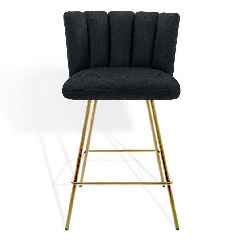 KFF Gaia Thekenstuhl 4-Fu&szlig;-Rundrohrgestell (5 R&uuml;ckenlemente) Sitzh&ouml;he 65cm