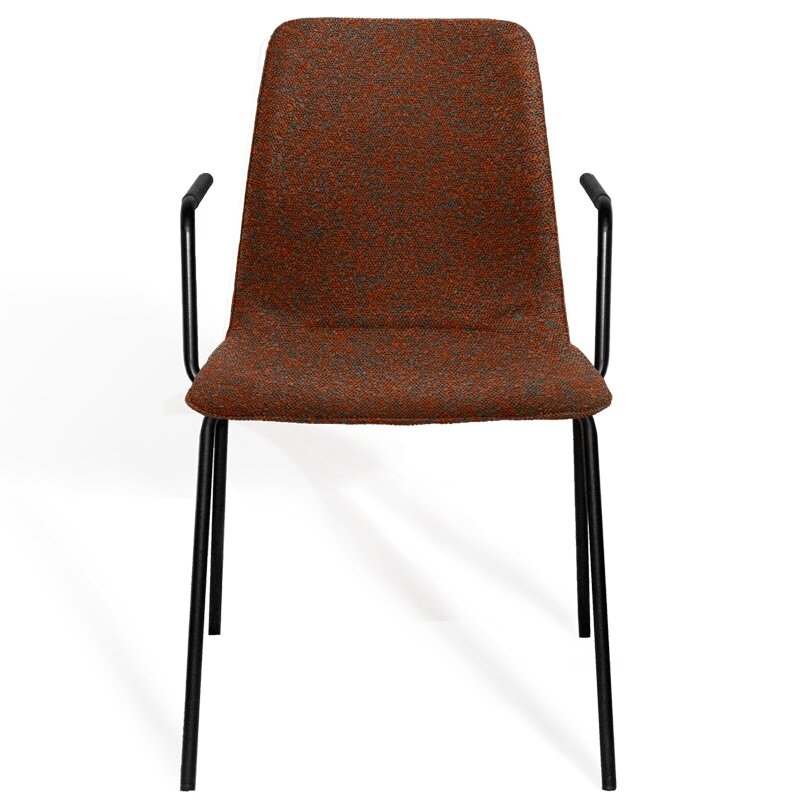 KFF Maverick Plus Stuhl mit Armlehnen 4-Fu&szlig;-Rundrohrgestell stapelbar