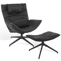 KFF Nest Lounge Sessel mit Kopfstütze und Hocker