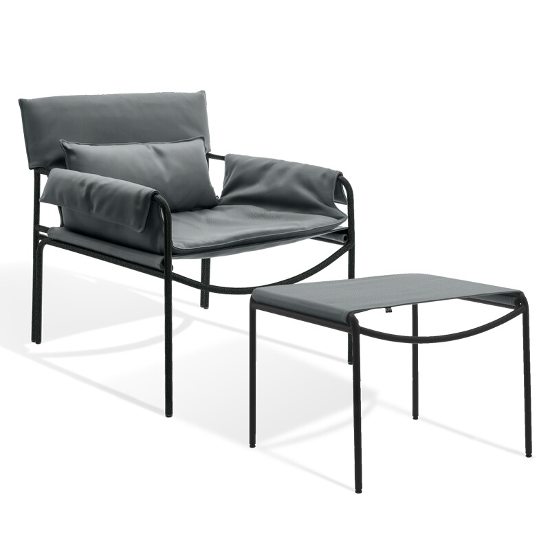 KFF Pool Outdoor Lounge Ottomane mit Sessel