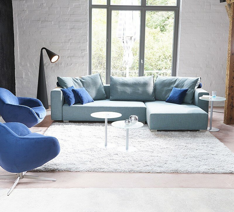 Signet Pallini Schlafsofa mit Chaiselongue - Armlehnen hoch