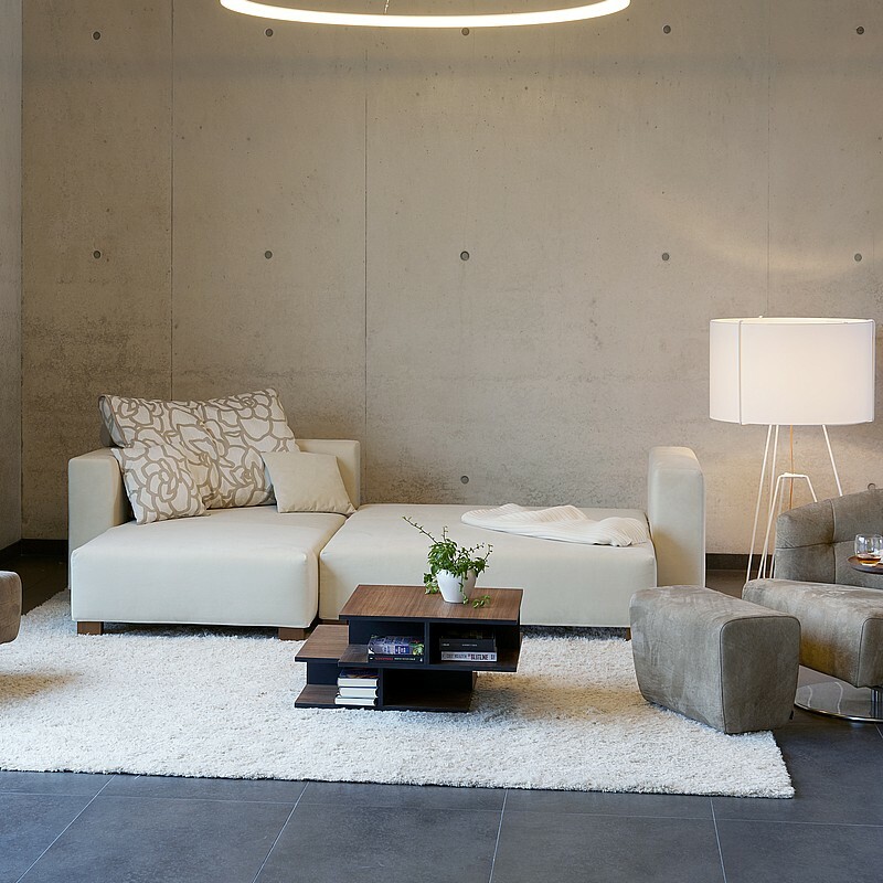 Signet Pallini Schlafsofa mit Chaiselongue - Armlehnen hoch