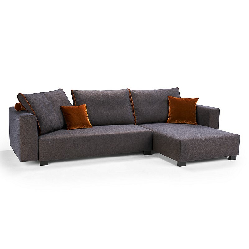 Signet Pallini Schlafsofa mit Chaiselongue - Armlehnen hoch