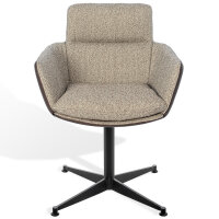 KFF Faye Stuhl drehbar mit Armlehnen 4-Fuß-Stern-Gestell FSX