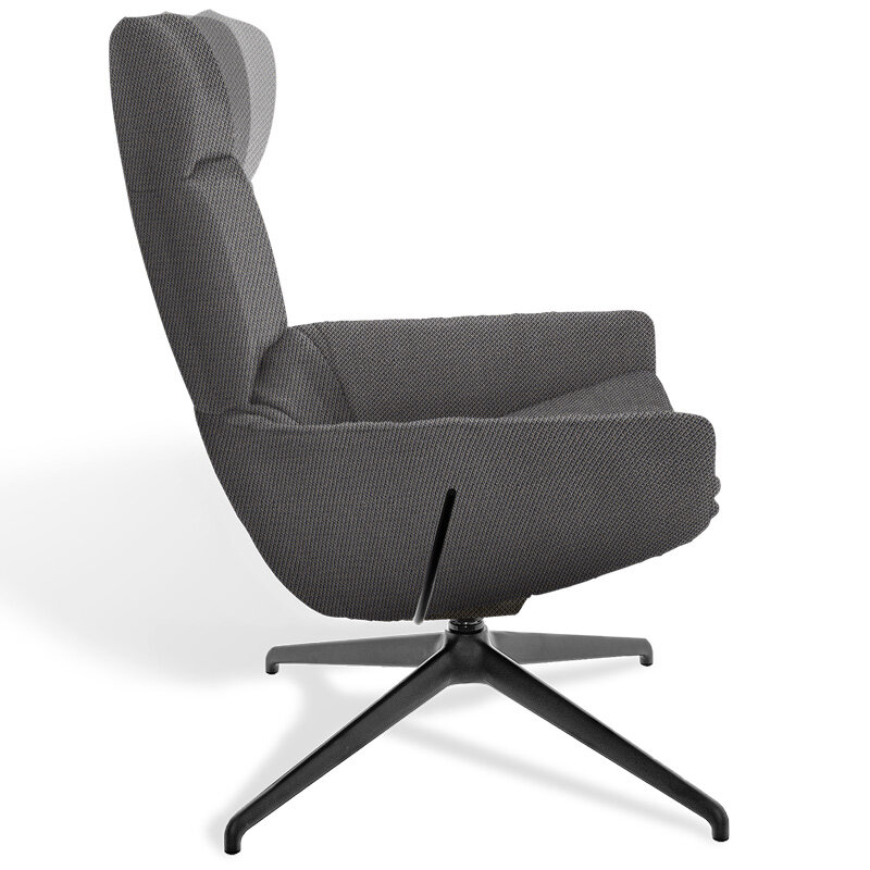 KFF Faye Lounge Sessel drehbar 4-Fu&szlig;-Stern Gestell SL