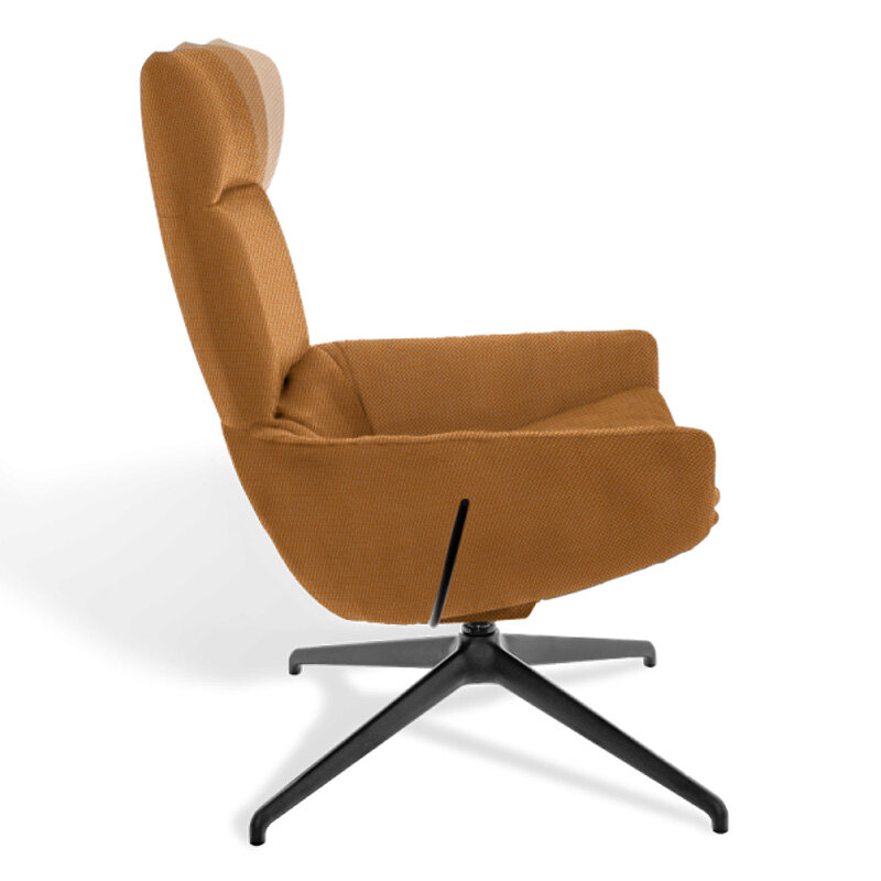 KFF Faye Lounge Sessel drehbar 4-Fu&szlig;-Stern Gestell SL