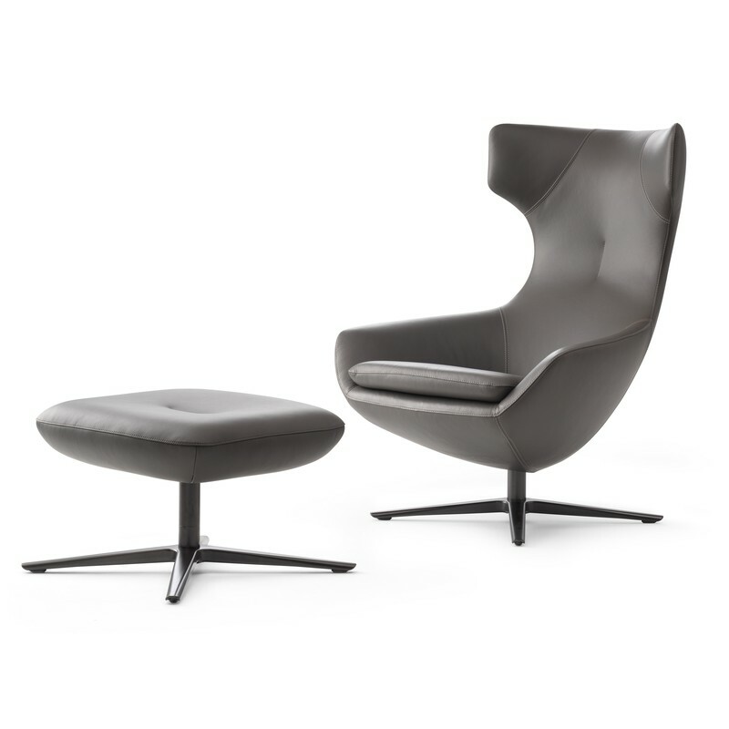 Leolux Caruzzo Hocker Fine mit Sessel Caruzzo