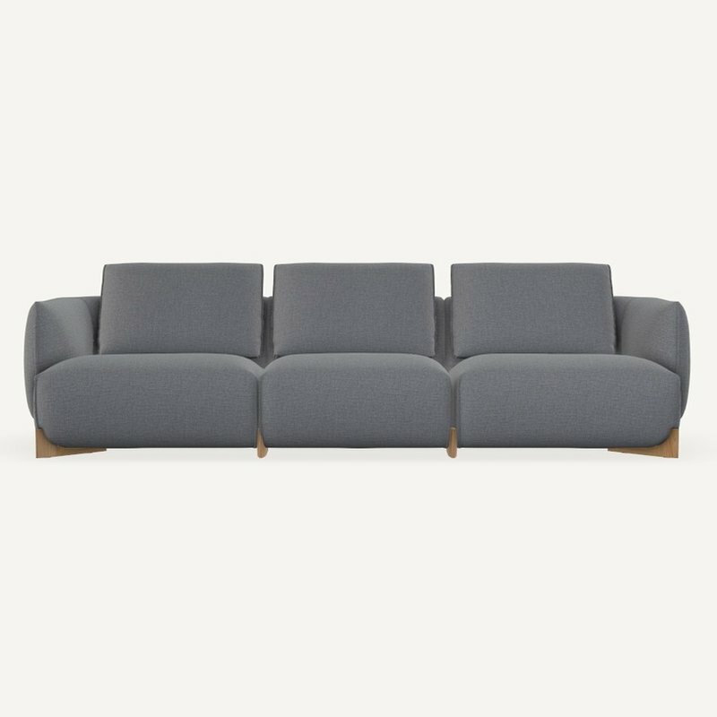 Leolux Naila Sofa 3-sitzig (2x Endteil 85 mit Armlehne und 1x Mittelteil 85)