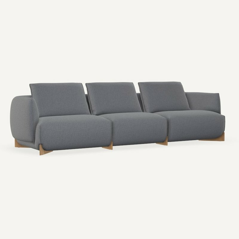 Leolux Naila Sofa 3-sitzig (2x Endteil 85 mit Armlehne und 1x Mittelteil 85)