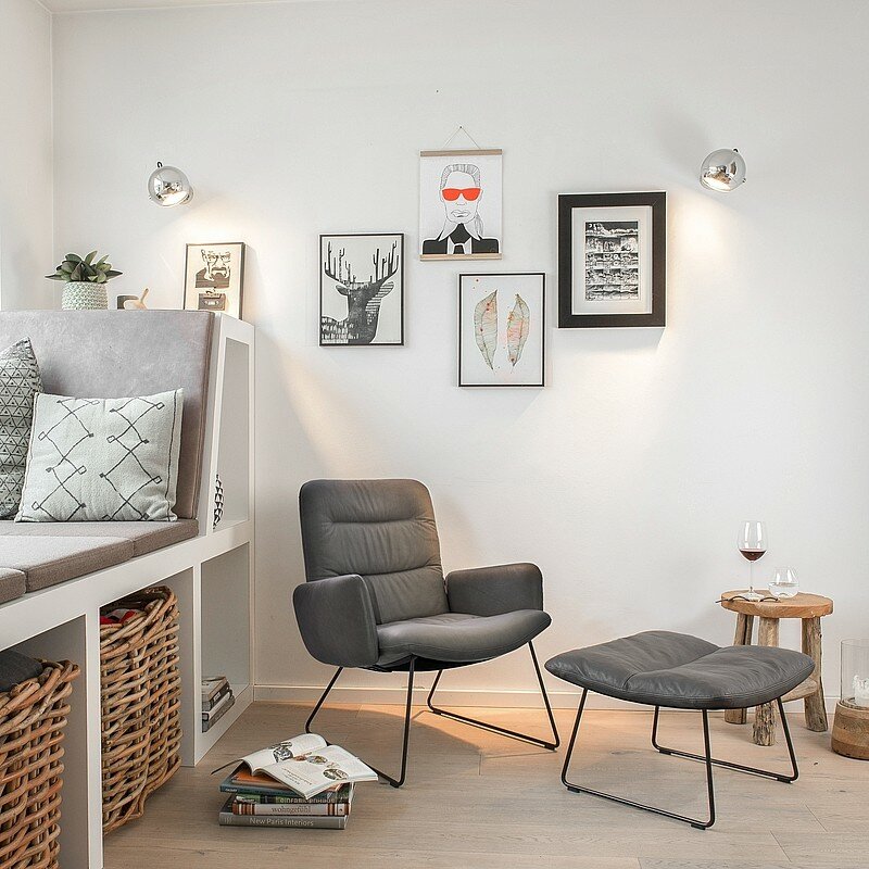 KFF Arva Light Lounge Sessel mit Armlehnen