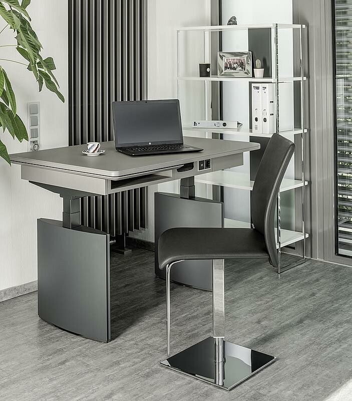 Bacher Jago Barhocker h&ouml;henverstellbar drehbar - Leder Hermes