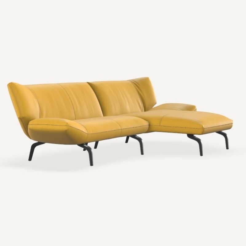 Leolux Devon Sofa 2,5-sitzig mit Chaiselongue gro&szlig;