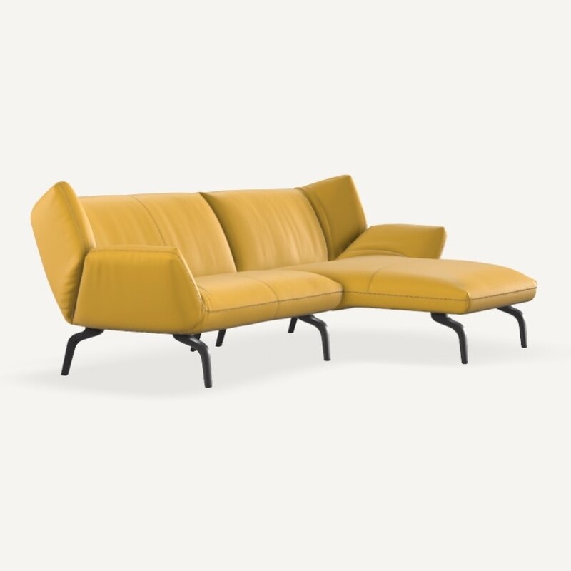 Leolux Devon Sofa 2,5-sitzig mit Chaiselongue gro&szlig;