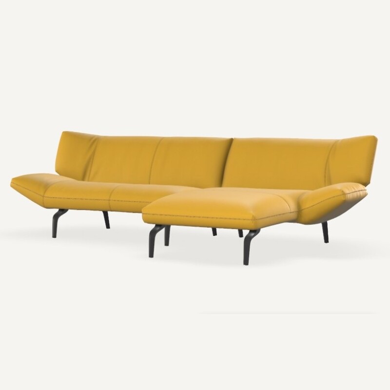 Leolux Devon Sofa 2,5-sitzig mit Chaiselongue gro&szlig;