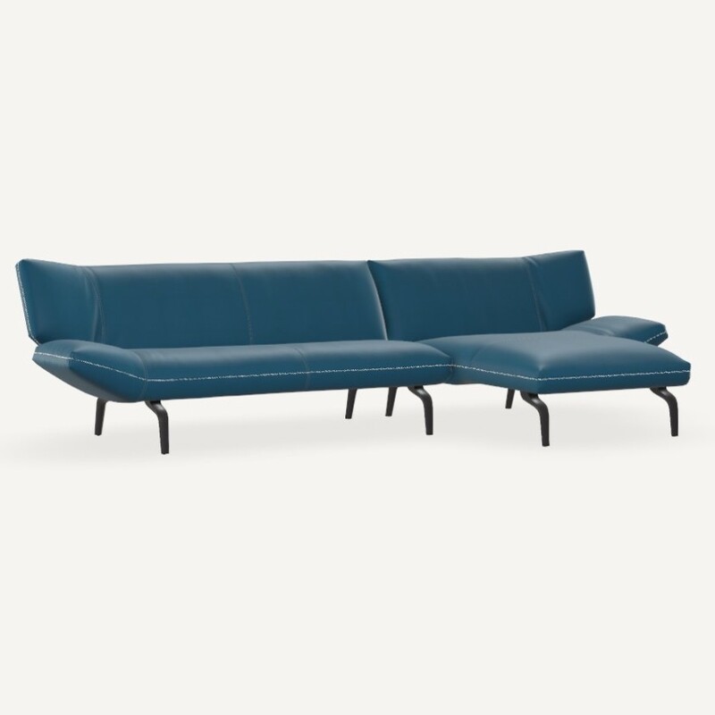 Leolux Devon Sofa 3-sitzig mit Chaiselongue groß