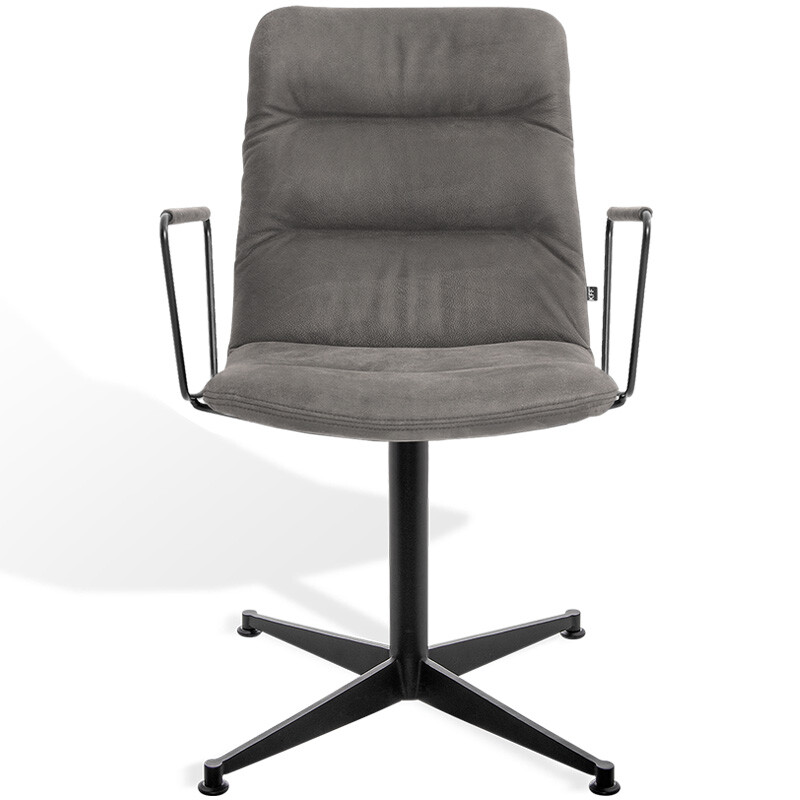 KFF Arva Light Stuhl mit schmalen Armlehnen 4-Fu&szlig;-Stern-Gestell FSX