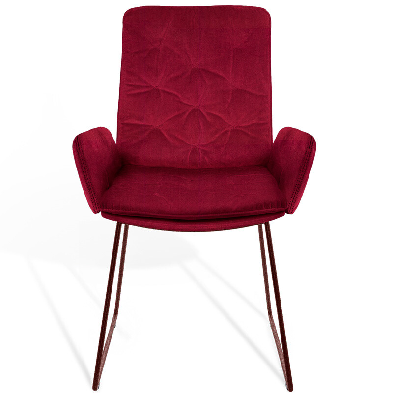 KFF Arva Stitch Stuhl mit Armlehenen Drahtkufengestell