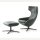 Leolux Caruzzo Ledersessel Pure mit Hocker