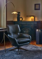 Leolux Lloyd Sessel in Leder schwarz