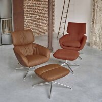 Leolux Lloyd Sessel mit Hocker und Sessel Lodey