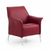 Leolux Mayuro Sessel in Leder rot